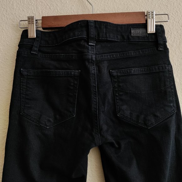 PAIGE Skyline Skinny Jeans in Black Ink Size 23 - Picture 5 of 14